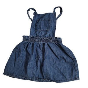 Cat‎ Jack Girls Toddler 3T Blue Overall Skirt